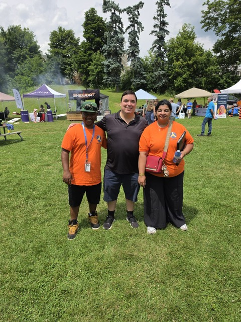 Festival volunteers and community on the grounds